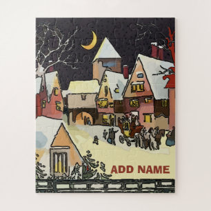 Kerst Dorp stijl Legpuzzel