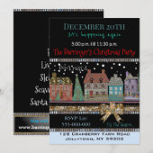 Kerst Dorp Vakantie Kerstfeest Kaart (Voorkant / Achterkant)