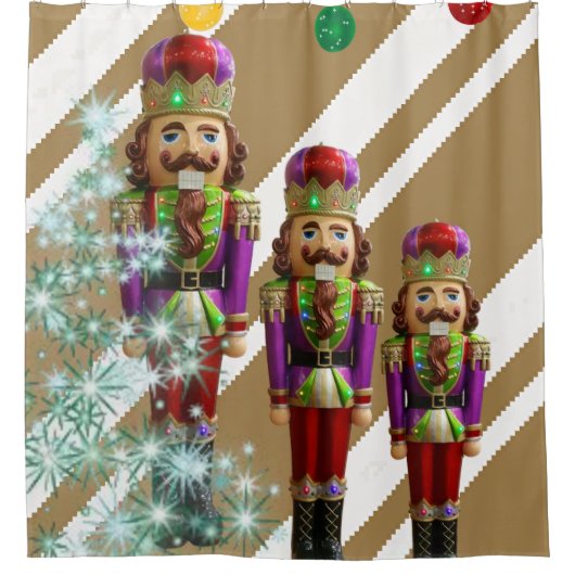 Kerst douche gordijn, soldaat douchegordijn (Voorkant)