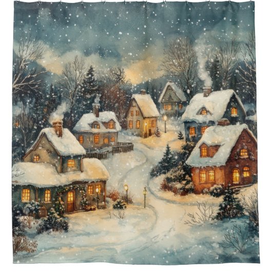 Kerst  Douchegordijn (Voorkant)