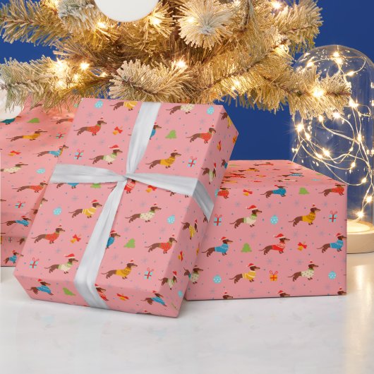 Kerst Dox in Winter Gebreide Truien Cadeaupapier (Feestdagen)