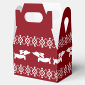 Kerst Doxie geschenkdoos Fair Isle Lelijke trui Bedankdoosjes (Geopend)