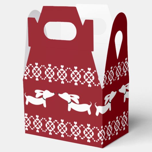 Kerst Doxie geschenkdoos Fair Isle Lelijke trui Bedankdoosjes (Geopend)