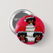 Kerst Doxies Ronde Button 5,7 Cm (Voorkant /achterkant)