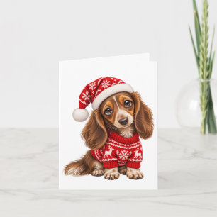 Kerst Doxter Puppy Kaart