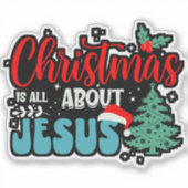 Kerst draait om Jezus-43687 Sticker (Voorkant)
