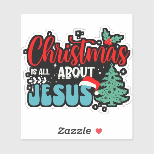 Kerst draait om Jezus-43687 Sticker (Vel)
