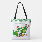 Kerst Draak , in het Nederlands Tote Bag (Achterkant)
