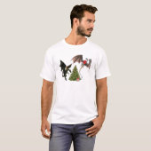 Kerst Draak Mythische Feestdag T-shirt (Voorkant volledig)
