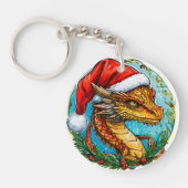 Kerst draak sleutelhanger (Voorkant)
