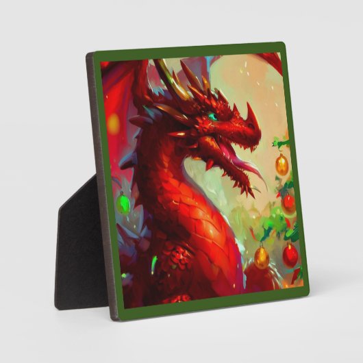Kerst Dragon 1 Fotoplaat (Voorkant)