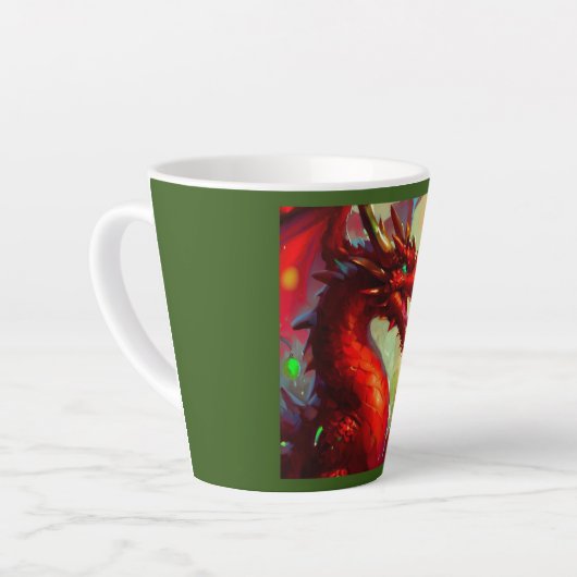 Kerst Dragon 1 Latte Mok (Linkerhoek)