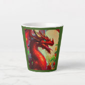 Kerst Dragon 1 Latte Mok (Voorkant)