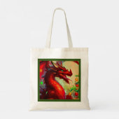 Kerst Dragon 1 Tote Bag (Achterkant)