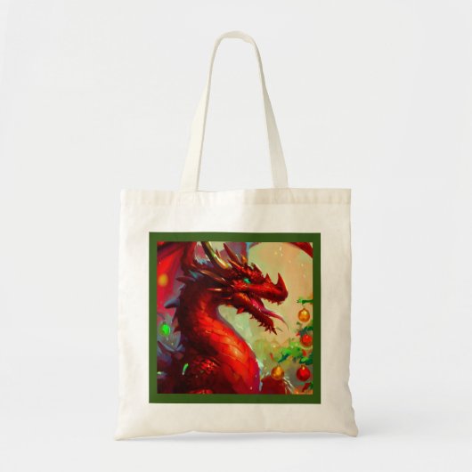 Kerst Dragon 1 Tote Bag (Voorkant)