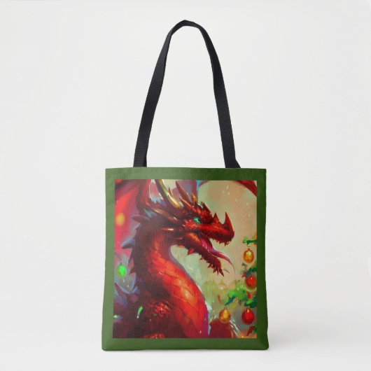 Kerst Dragon 1 Tote Bag (Voorkant)