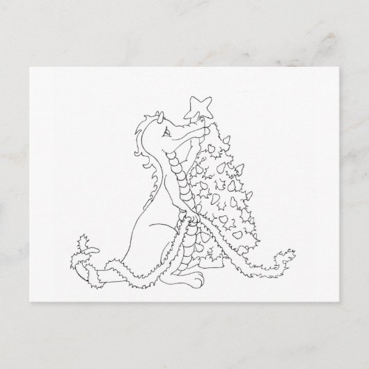Kerst Dragon 2 Feestdagenkaart (Voorkant)