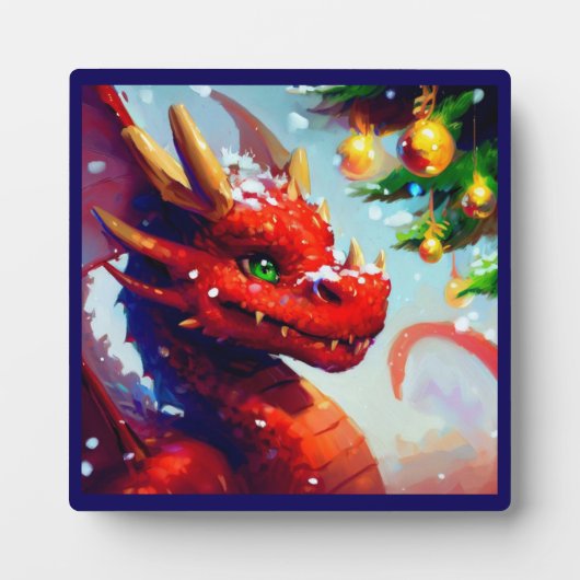 Kerst Dragon 2 Fotoplaat (Voorkant)