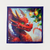 Kerst Dragon 2 Wandkleed (Voorkant)