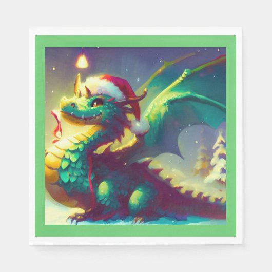 Kerst Dragon 3 Servet (Voorkant)