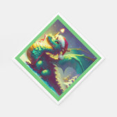 Kerst Dragon 3 Servet (Hoek)