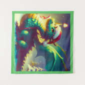 Kerst Dragon 3 Wandkleed (Voorkant (horizontaal))