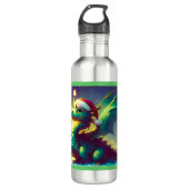 Kerst Dragon 3 Waterfles (Voorkant)