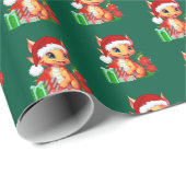 Kerst Dragon Inpakpapier (Rol Hoek)