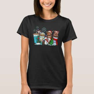 Kerst Drank Dieren Prettig Kerstfeest Koffie T-shirt