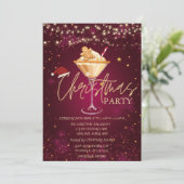 Kerst Drank Peperkoek Rood Kerstmis Kaart (Staand voorkant)