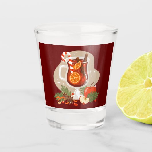 Kerst drank shot glas (Voorkant)