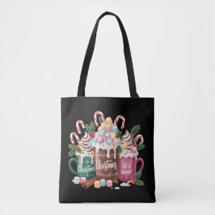 Kerst Dranken Roze Coquette Peperkoek Koffie  Tote Bag