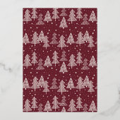 Kerst Drie Foto Collage | Elegant Modern Folie Feestdagenkaart (Achterkant)