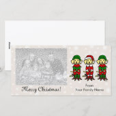 Kerst drie gele lab Puppies Feestdagenkaart (Voorkant / Achterkant)