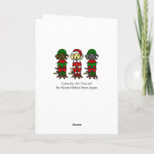 Kerst Drie Lab Puppies Feestdagen Kaart (Achterkant)