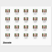Kerst Drie Lab Puppies Ronde Sticker (Vel)