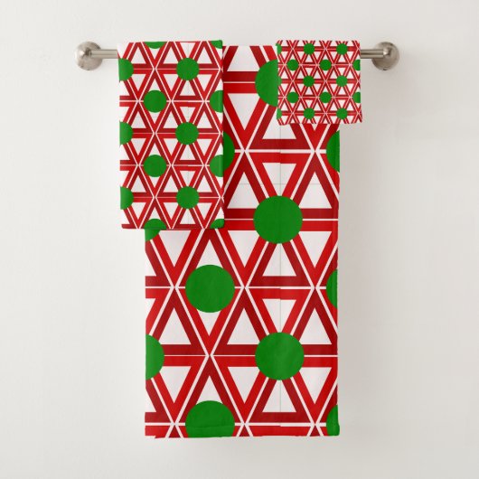 Kerst driehoek Quilt handdoek (Insitu)