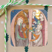 Kerst Driekoningen Geboorte Vierkante Sticker