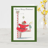 Kerst drink danskaart kaart (Gele Bloem)