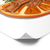 Kerst Drink Kunstwerk met Warme Wijn Poster (Hoek)