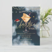 Kerst Drink peperkoek koekje blauw kerst Kaart (Staand voorkant)