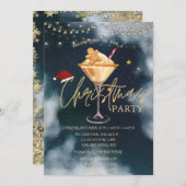 Kerst Drink peperkoek koekje blauw kerst Kaart (Voorkant / Achterkant)