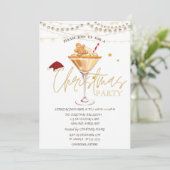 Kerst Drink Pindakaas Koek Sterren Kaart (Staand voorkant)