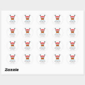 Kerst Drink Santa Feestdrank Ronde Sticker (Vel)