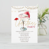 Kerst Drink Sint Hoed Sterren Kerstmis  Kaart (Staand voorkant)