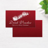 Kerst Drink Voucher Santa Red Visitekaartjes (Bureau)