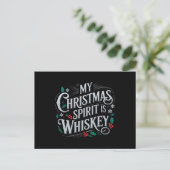 Kerst Drink Whiskey Lovers Drinker Gezegde Briefkaart (Staand voorkant)