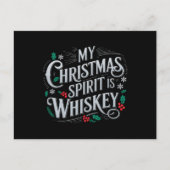 Kerst Drink Whiskey Lovers Drinker Gezegde Briefkaart (Voorkant)