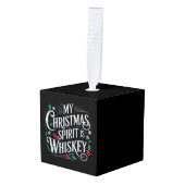 Kerst Drink Whiskey Lovers Drinker Gezegde Decoratie (Voorkant hoekig)
