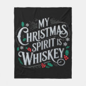 Kerst Drink Whiskey Lovers Drinker Gezegde Fleece Deken (Voorkant)